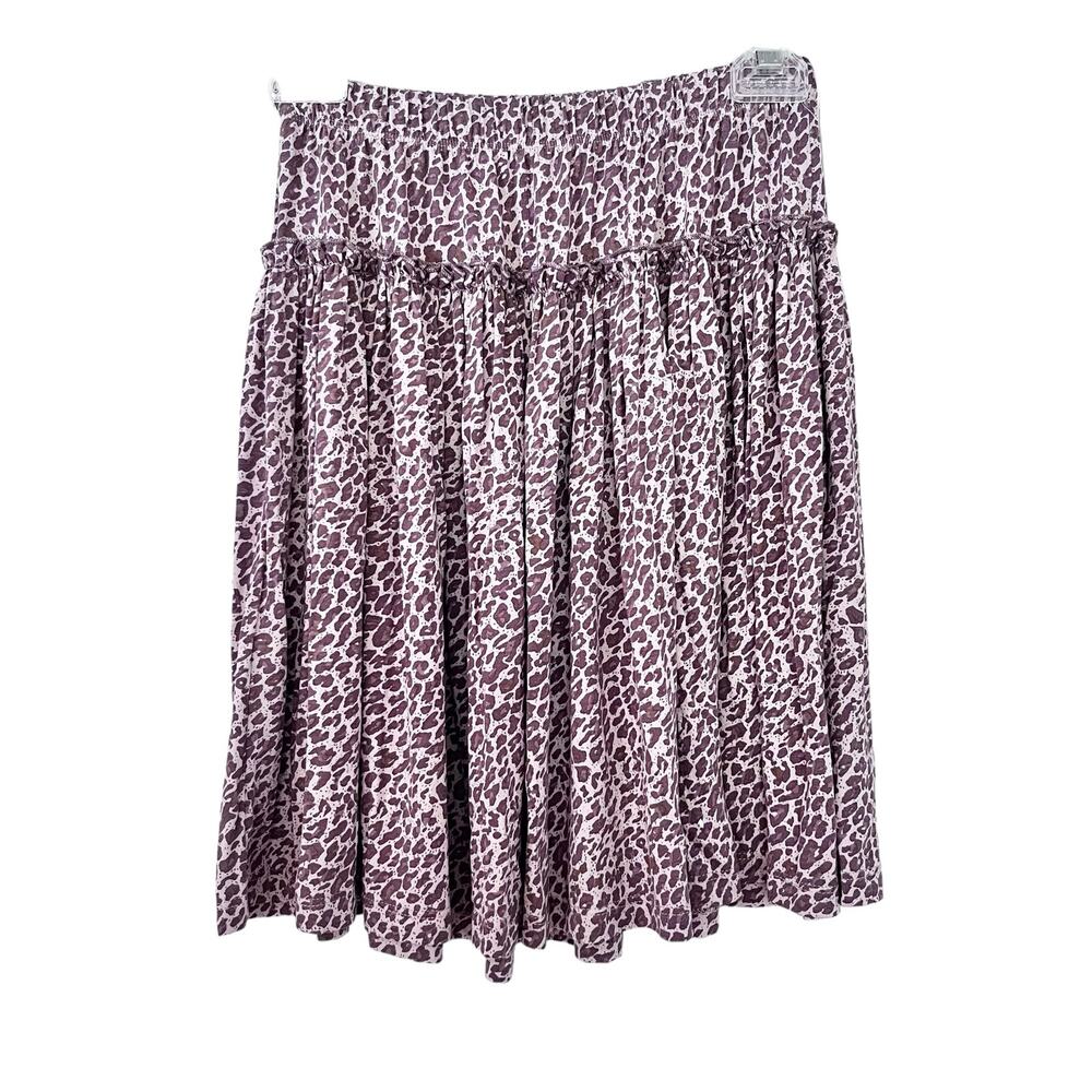 MARMAR COPENHAGEN Girls Leo Sylvia Skirt Brown Leo animal print midi size 10
